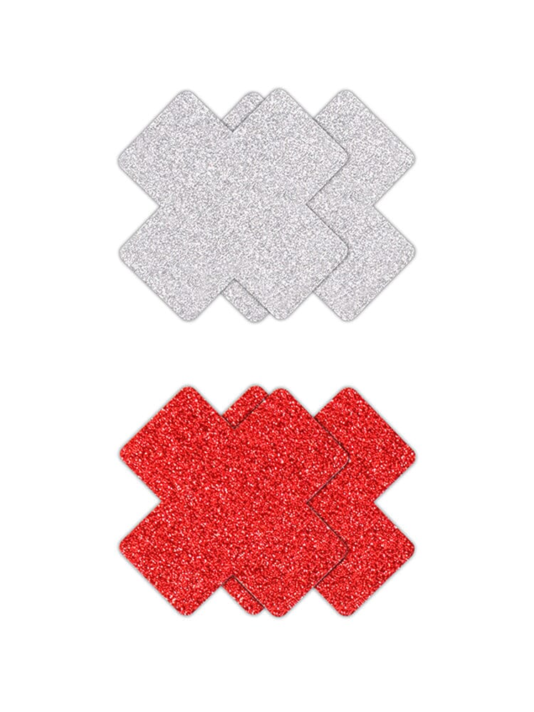 Pretty Pasties Glitter Cross Nipple Covers - Image 3